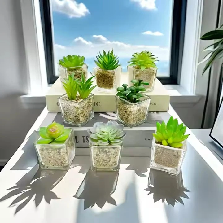 Artificial Glass Fleshy Bonsai factory